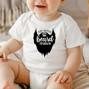 Just waiting for my beard to come out onesie shirts short or long sleeves